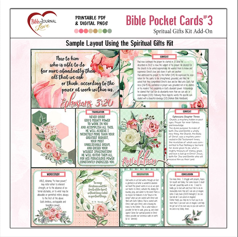 Pocket Bible Journaling Kit 3 Verse Mapping 2 PSD for Etsy
