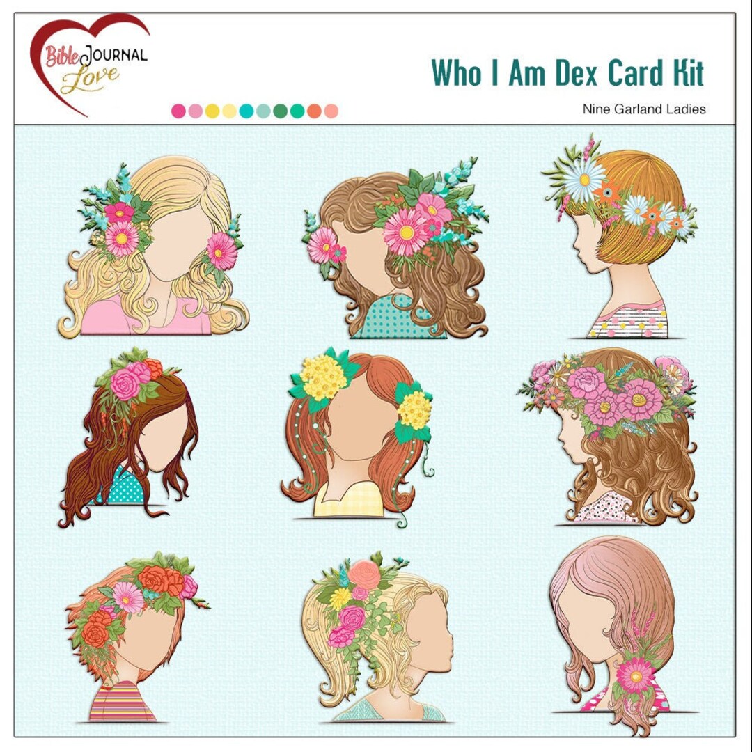 Beautiful Garland Ladies Digital Pngs & Printable Pdfs for Bible ...