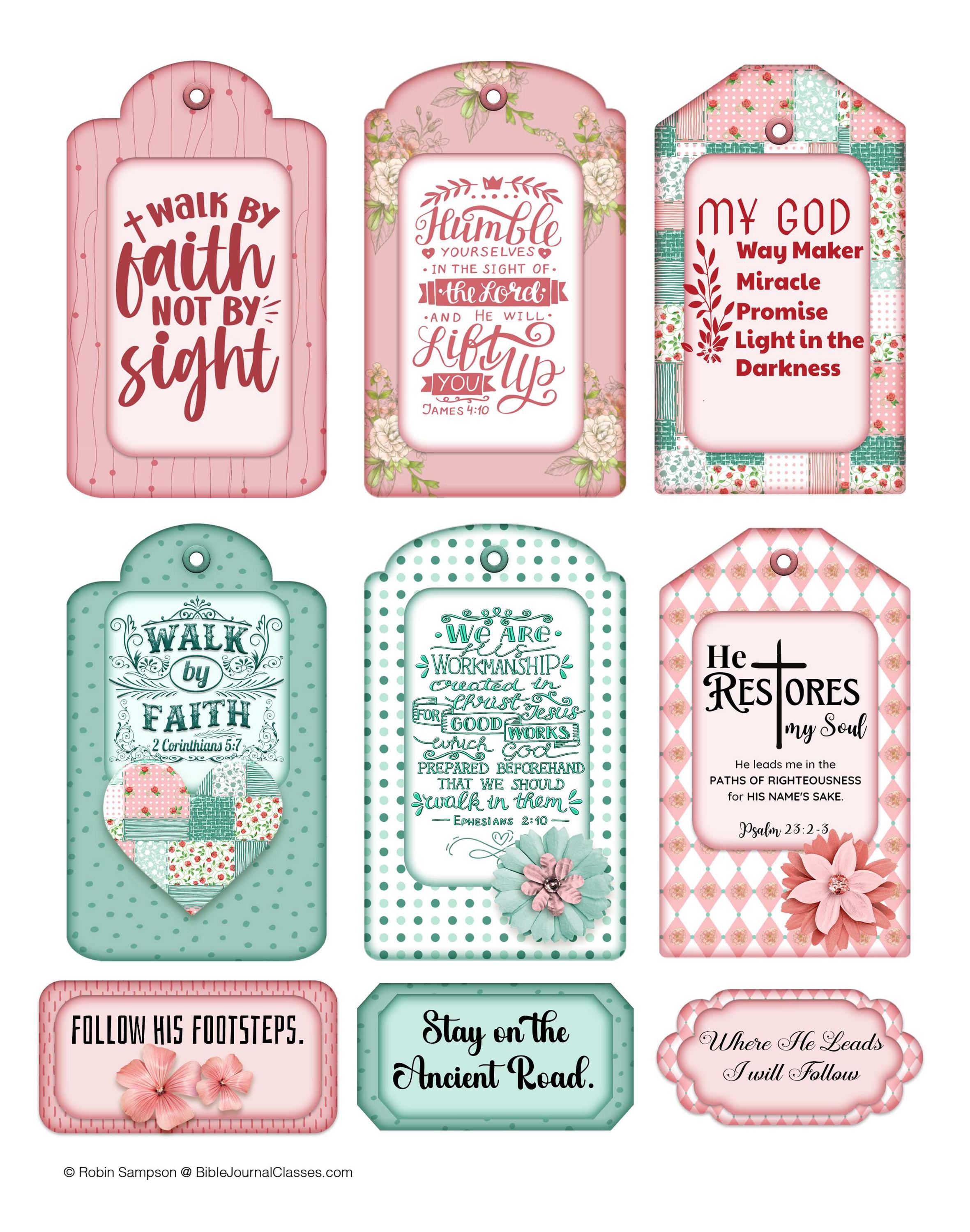 Walk by Faith Bible Journal Kit | Scripture Tags & Pockets, Junk ...