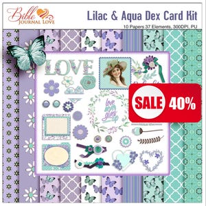 Lila Aqua Memory Dex Card Kit: bijbeljournaal (afdrukbaar en digitaal)