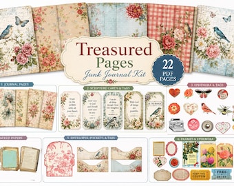 Printable Treasure Journal Kit: Vintage Ephemera (Digital Download)