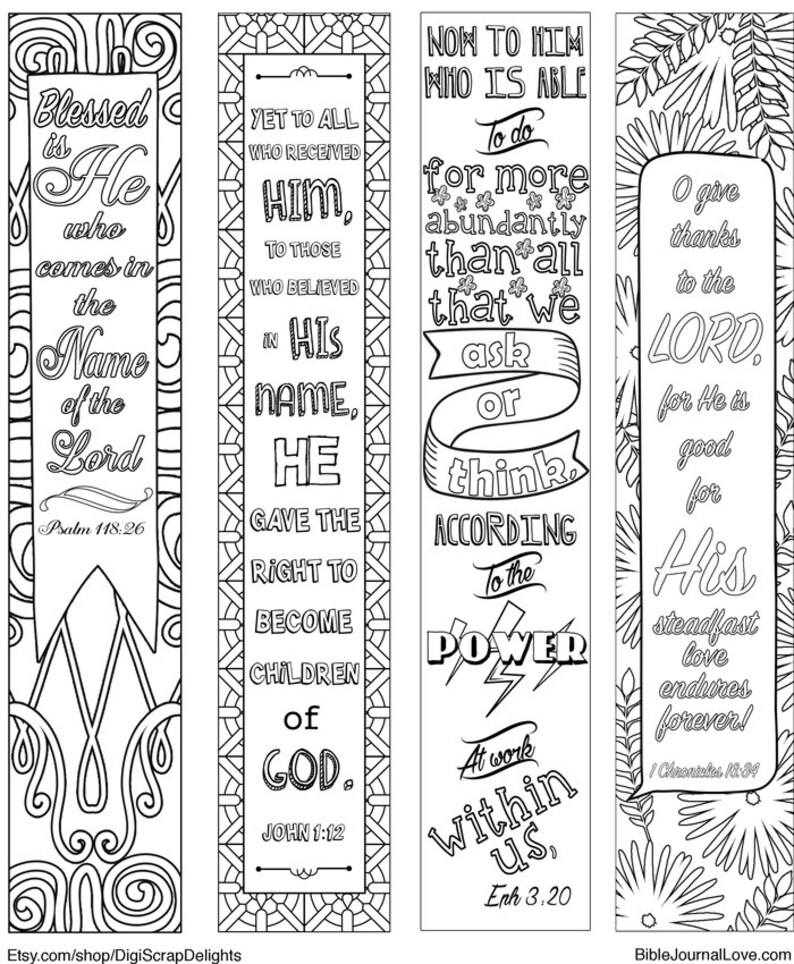 printable coloring bible journaling margin strips faith verses etsy