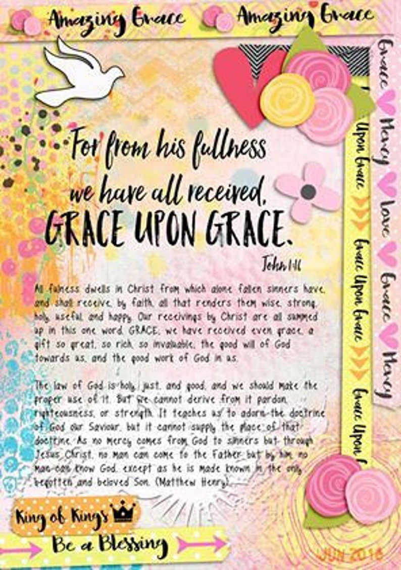 Grace Bible Journal Kit: Stickers, Clip Art (Printable & Digital) image 6