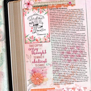 12 Bible Verse Watercolor Floral Cards for Bible Journaling, Tip-Ins, Junk Journals, Gifts, Includes: PDFs and Digital PNGs and Cut Files image 2