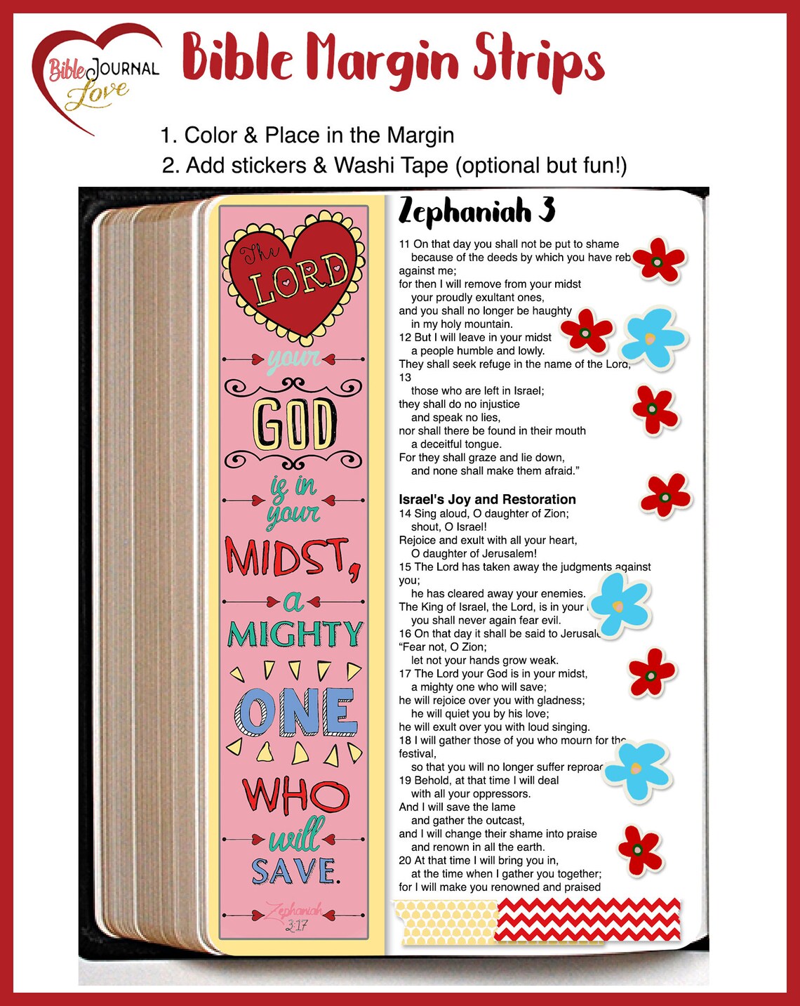Save 50% Bible Journaling Margin Strips 24 Printable Coloring - Etsy