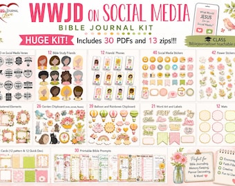 WWJD Social Media Bible Journaling Bundle (Digital & Printable)