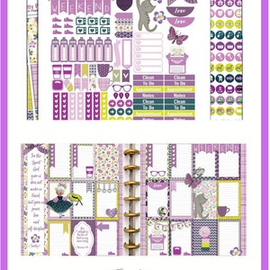 Planner Kit! Plum Pretty Printable Stickers / 5 Pdf Clip Art, Washi, HP ...