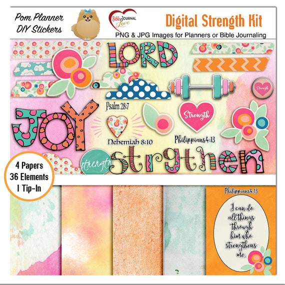 Digital Strength Bible Journaling Kit PNG Images for Work on Digital or  Hybrid Pages in Bible Margins or Planners -  Sweden