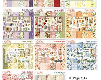 Fruit of the Spirit Bible Journal Kit | Christian Faith Ephemera (PDFs and Digital PNGs)
