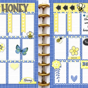 Planner Kit! Bee-utiful 500 Printable Stickers or Bible Journaling 7 ...