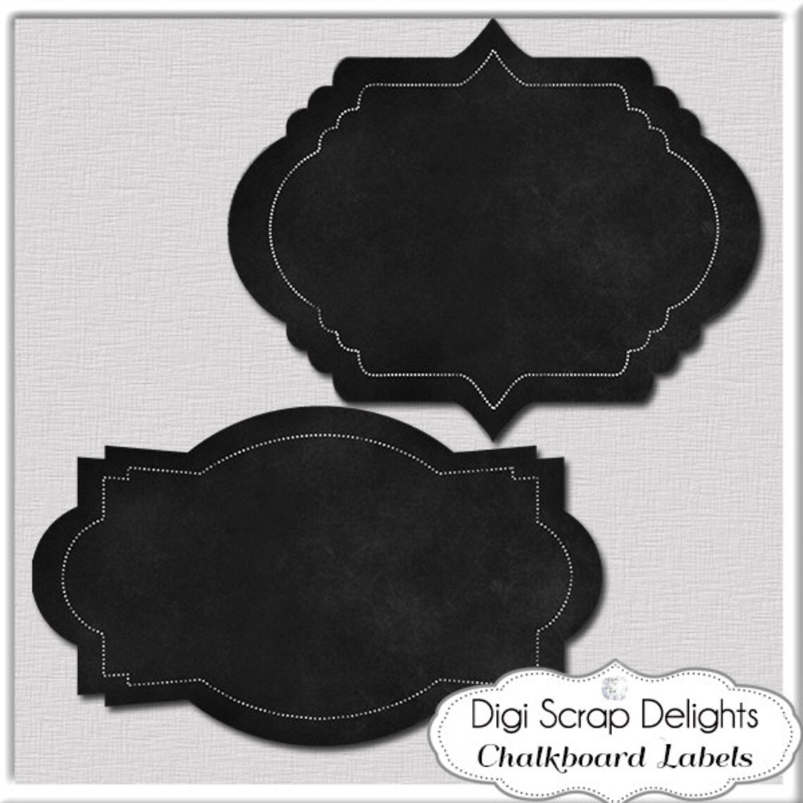 Digital Chalkboard Labels // Blackboard Clip Art Clipart // Etsy