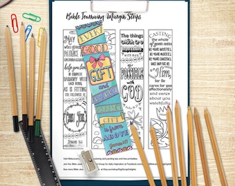 Bible Journaling Colouring Worksheets - Verse Breakdown Series – A Thousand  Elsewhere