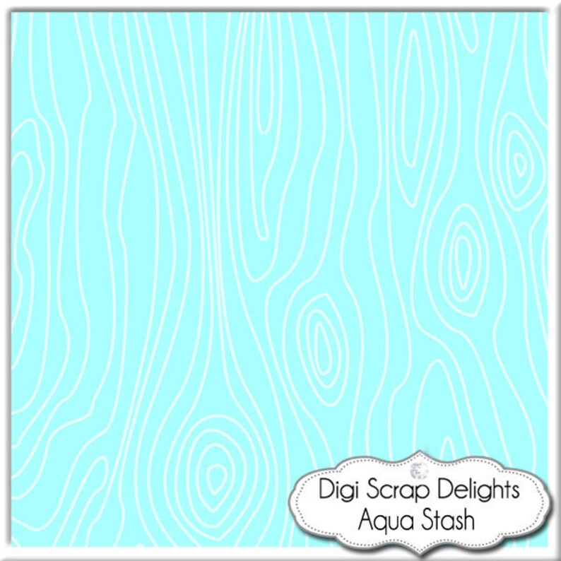 Aqua Scrapbook Paper, Instant Download, for Digital Scrapbooking, Web Design, Crafts image 4