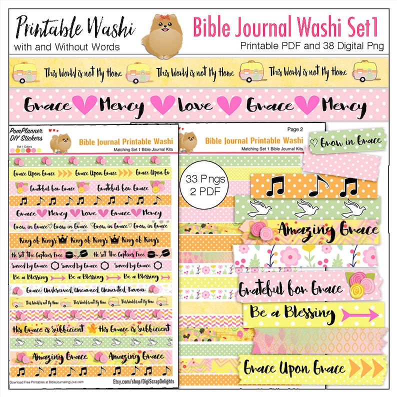 Grace Bible Journal Kit: Stickers, Clip Art (Printable & Digital) image 8