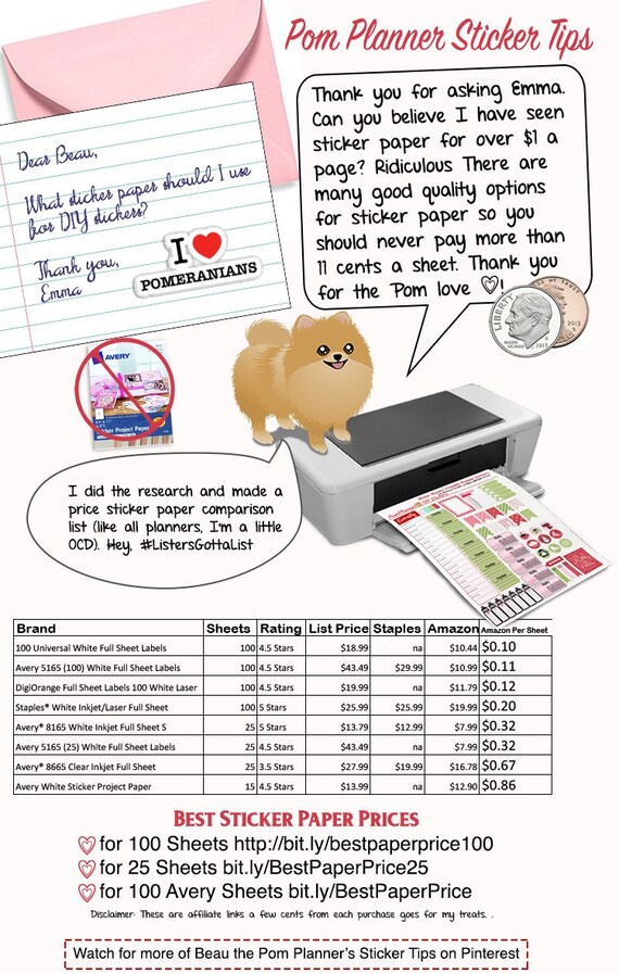 best sticker paper for laser printer