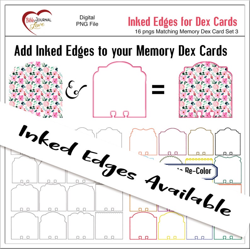 16 Memory Dex Card Templates Set 3 Printable Digital & Etsy