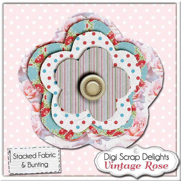 Vintage Rose Embellishments /stacked Fabric Flowers and Etsy UK