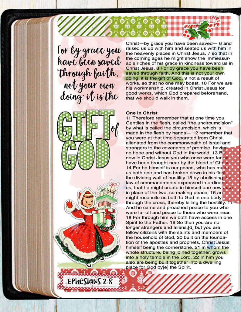 Retro Christmas Bible Journaling Kit for Bibles or Travelers - Etsy