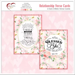 12 Bible Verse Watercolor Floral Cards for Bible Journaling, Tip-Ins, Junk Journals, Gifts, Includes: PDFs and Digital PNGs and Cut Files image 9