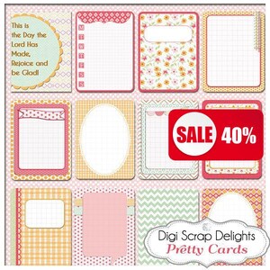 Pretty Bible Journal Cards: 3x4 Printable Scrapbooking (PDF & PNG)