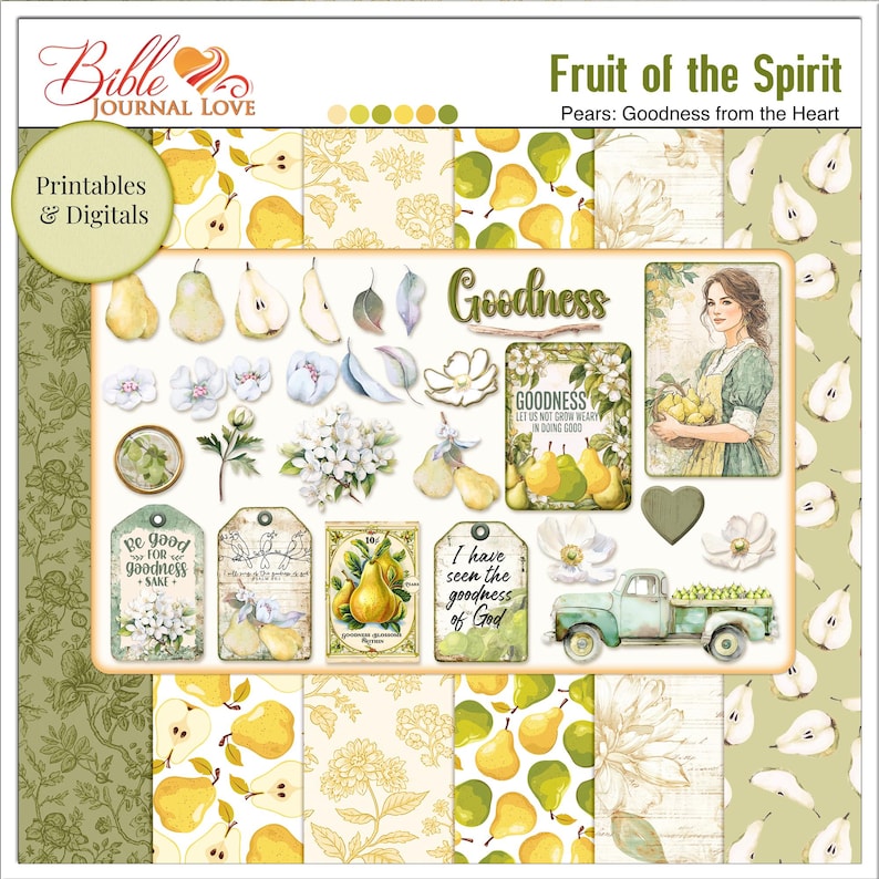 Fruit of the Spirit Bible Journal Kit | Christian Faith Ephemera (pdfs ...