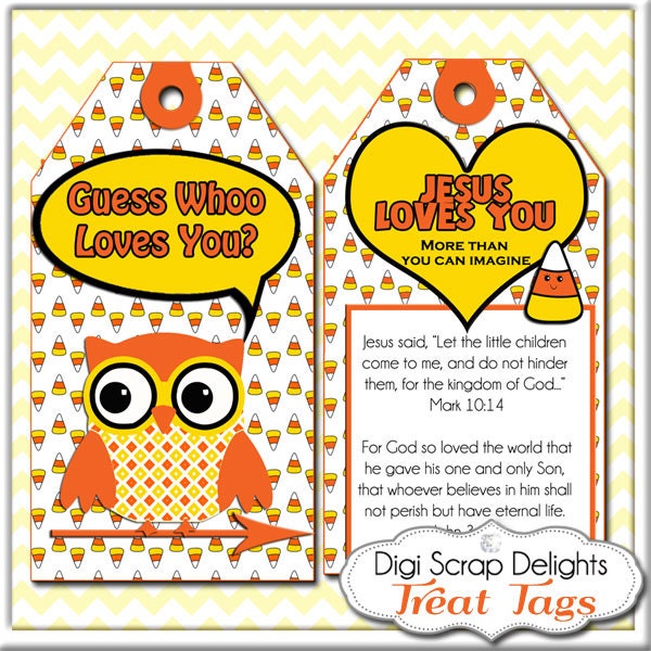 Halloween Scripture Treat Tags: Candy Corn Owls (Printable)