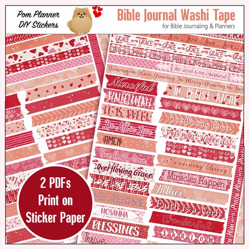 Printable Washi Tapevalentines Day Washi | Etsy