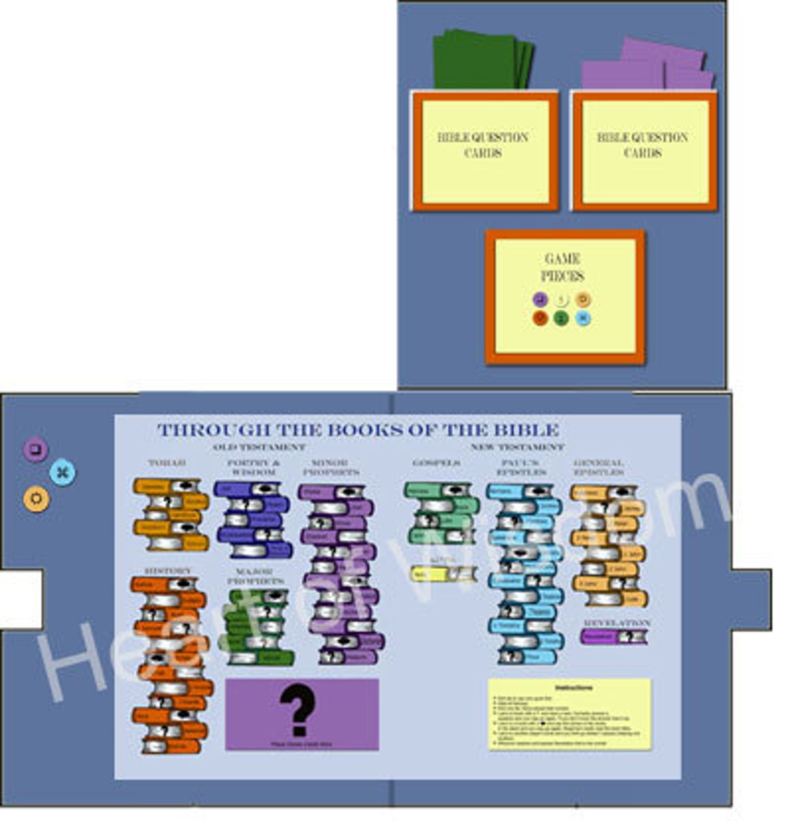 Books of the Bible Lapbook Folder Game for Sunday School - Etsy