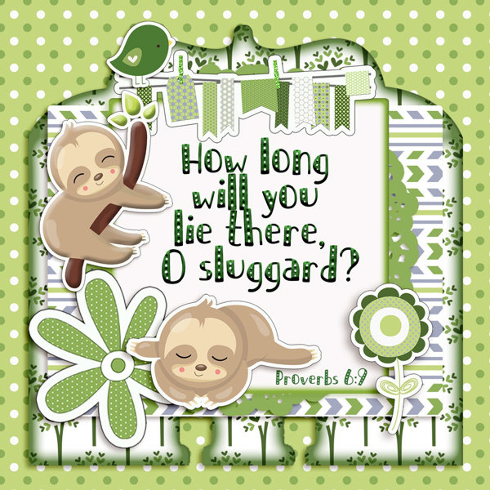 Sloth Bible Journaling Kit Printables and Digital Kits: Art | Etsy