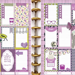Planner Kit! Plum Pretty Printable Stickers / 5 Pdf Clip Art, Washi, HP ...