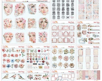 Kit di diario biblico per la pace interiore: clipart floreali, planner cristiano (digitale)