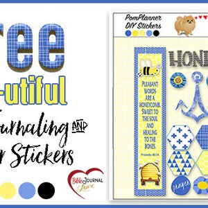 Planner Kit! Bee-utiful 500 Printable Stickers or Bible Journaling 7 ...