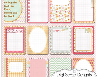 Pretty Bible Journal Cards, Project Life Inspired 3x4 Printable PDF & PNG, Digital Scrapbooking, Instant Download