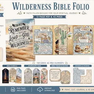 Wilderness Bible Journaling Kit: Exodus Scripture Study (PDF & PNG Download