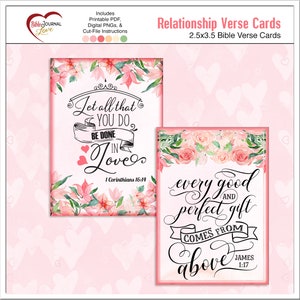 12 Bible Verse Watercolor Floral Cards for Bible Journaling, Tip-Ins, Junk Journals, Gifts, Includes: PDFs and Digital PNGs and Cut Files image 3