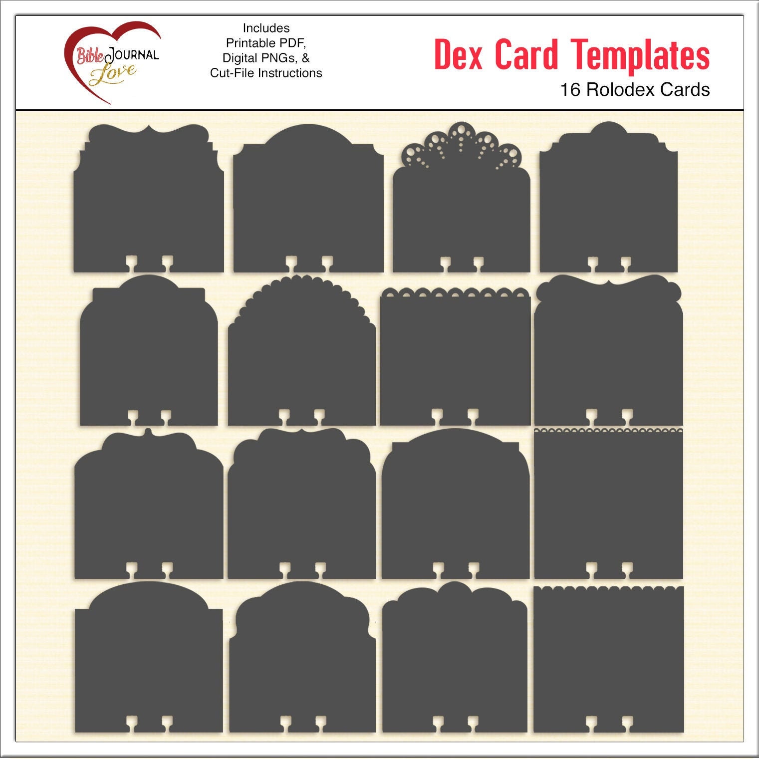 16 Memory Dex Card Templates Set 3 Printable Digital & Etsy