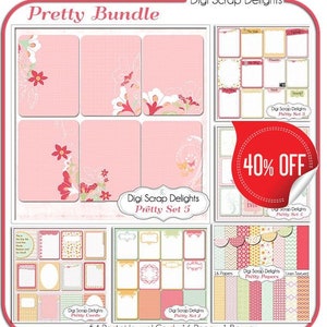 Pretty Bible Journaling Tip Ins, Project Life Sizes, Card Bundle, 54 Cards  3x4 Printable PDF & PNG, Digital Scrapbooking