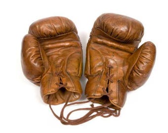 Rękawice bokserskie Old School Heavy Leather, MMA Kickboxing, rękawice treningowe, rękawice bokserskie, rękawice ze skóry bydlęcej, dekoracje do siłowni i domu, rękawice wystawowe