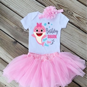 Baby shark 1st birthday outfit girl cheap