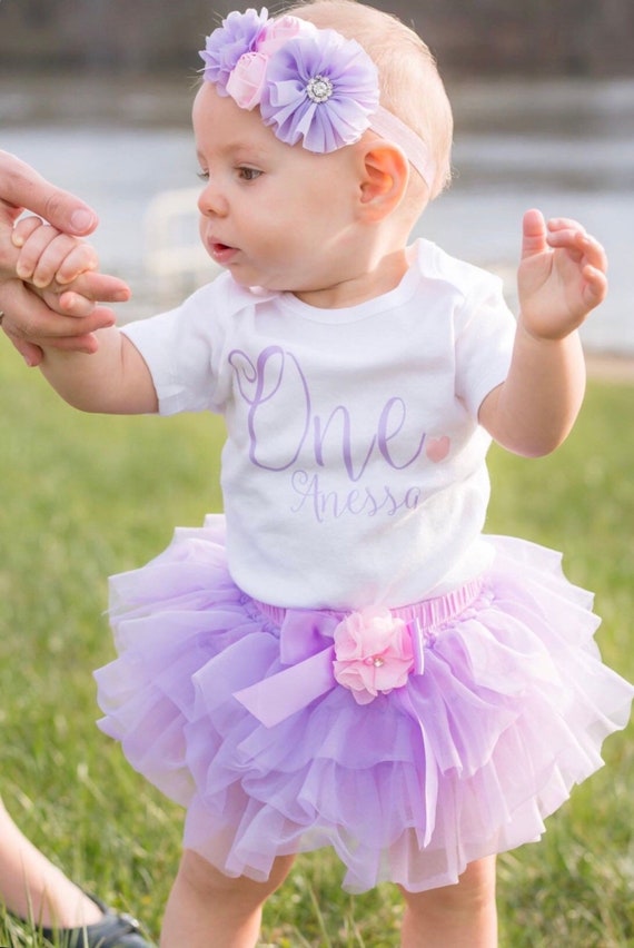 purple first birthday outfit