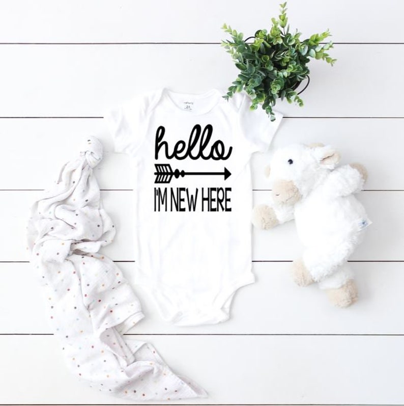 Hello I'm new here ONESIE® baby boy ONESIE® baby boy Etsy