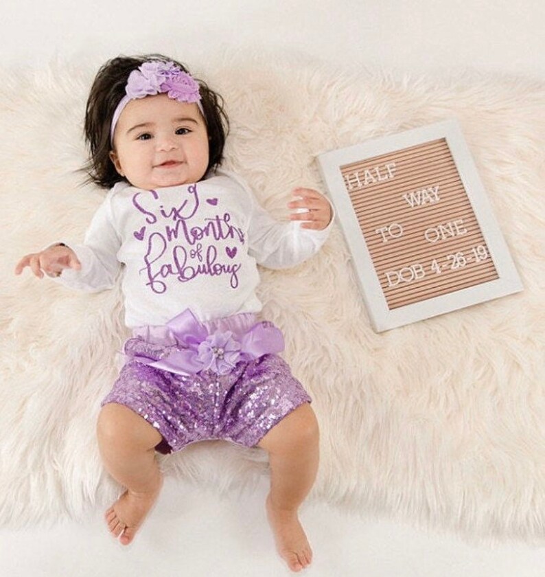 Half Birthday Outfit Girl Birthday Girl Outfit 6 Month Baby Etsy