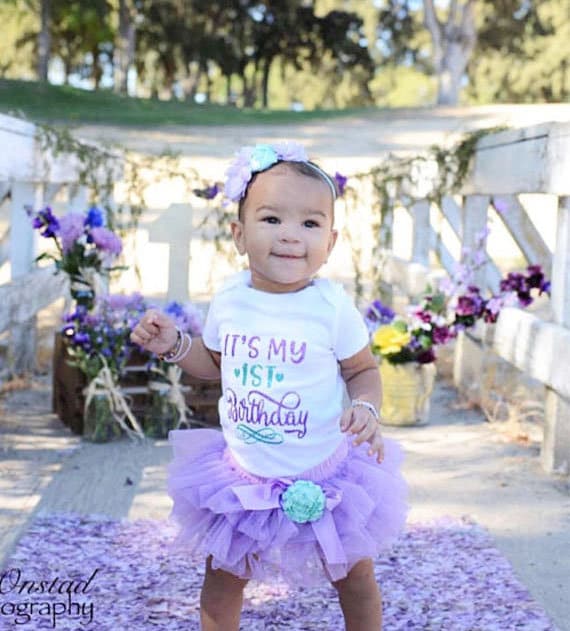 purple first birthday outfit