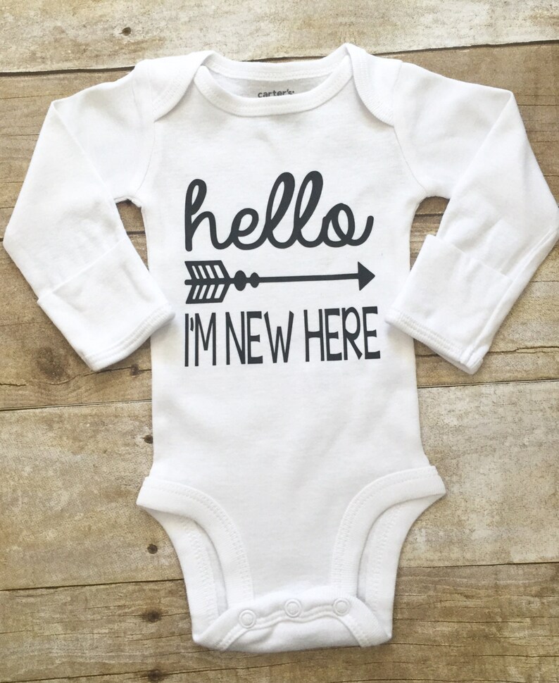 Hello I'm new here ONESIE® baby boy ONESIE® baby boy Etsy