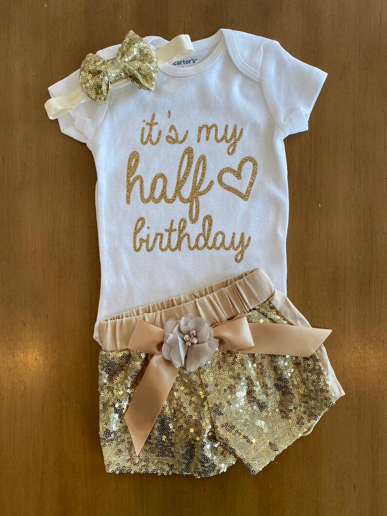 Half Birthday Outfit Girl Birthday Girl Outfit 6 Month Baby Etsy