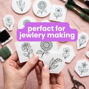 150 Mini Floral Stick and Stitch Patches | Jewelry Embroidery Designs for Stylish Stitchers