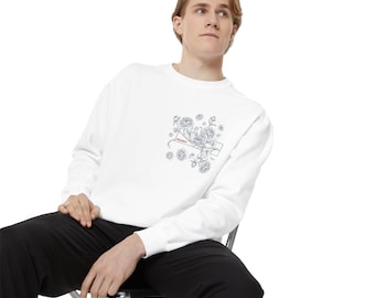 Peony Botanical Illustration Sweatshirt | Floral Peony Crewneck