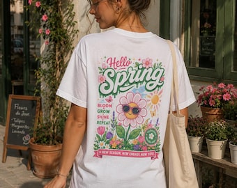 Olá Primavera, Óculos de Sol Florais, Camiseta com Estampa de Flores | As Esperanças Estão Florescendo