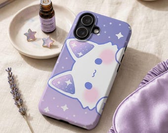 Capa de celular com gatinho estrela kawaii | Capas de celular resistentes
