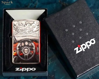 Zippo Driving Road Dream Lighter Car Interior Design Scenic Highway Art Zippo Windproof Collectible Gift for Car Lovers Unique